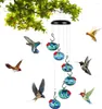 Autres fournitures d'oiseau charmant wind chimes mangeur de colibri pour la fenêtre Patio de jardin de fenêtre à l'extérieur suspendu en verre soufflé à la main