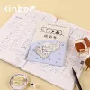 Pens Kinbor A5 2023 Time Plan Planner Timeline Planner Book 112シートソフトPUレザーピュアカラー毎週毎週アジェンダA5スケジューラ