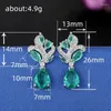 Dangle Earrings CAOSHI Graceful Green Zirconia Crystal Pendant For Women Fashion Silver Color Jewelry Engagement Ceremony Party