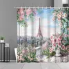 Douchegordijnen bloem vogel gordijn gele bloemen tak Aziatische oosterse stijl lente natuur tuinlandschap stof badkamer decor set haak