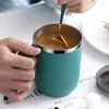 Mugs 304 Stainless Steel Coffee Mug Thermal Vacuum Cup Large Capacity Milk Tea Keep Warm Home Office Water With Handle