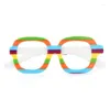 Broscher wulibaby akrylglasögon för kvinnor unisex 6-färg design solglasögon ram parti casual brosch pins gåvor
