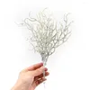 Fleurs décoratives plante d'herbe blanche artificielle pour le mariage décor de Noël diy Scrapbooking Couronne Fake