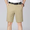 Shorts masculinos homens elegantes na altura dos joelhos com bolsos laterais de fechamento com zíper calças de negócios respiráveis para o pai