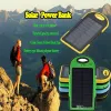 Accessori 5000MAH Solar Power Bank impermeabile shock resistente alla polvere portatile Powerbank batteria esterna per il cellulare iPhone 7