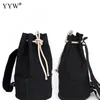 Backpack Canvas Drawstring 2024 Casual Soft Ladies Hand Bags Green Black Small Travel Women Men Shopping Rucksack