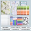 Notebooks A6 Plant Color Printing Macaron Creative PU Notebook Cash Budget Loose Leaf Financial Ledger Book Set With Zipper Bag