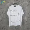 Erkek Tişörtleri Çocuk Eskiz Baskı Mektupları Logo Erd T-Shirt Erkekler Kadın Gündelik Moda Gevşek Tee Üstler Yüksek Sokak Beyaz Gömlek Etiketler