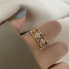 Band Rings Four Leaf Clover Cleef Ring Kaleidoscope Rings for Women Gold Sier Diamond Nail Ring Rings Valentine Party Designer Jewelry