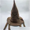 Suprimentos de Halloween filmes de chapéu de bruxa angulados Classificação de couro Chapéus de festas de festa acessórios Cosplay Acessórios Home 220720 Drop dell Dhdrg