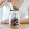 Oszczędzanie na zastawie okładki Pokrywa Mason Jar Pot Plag Bill Caps Zmień Piggy Bank