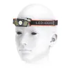 Tools XPE Headlamp 150LM LED Head Light Torch Intelligent Wave Sensing 5 Lighting Modes USB Rechargeable for Camping Fishing Climbing