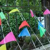 Party Decoration 1PC 100M Multicolored Triangle Flags Nylon Fabric Bunting Banner Pennant Festival Outdoor Decor