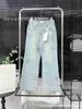 Designer South Oil High -End Women's Wear 2024 Springsummer Nuovo scintillante Stampa scintillante Diamond Diamond Diamuta Micro jeans rullo U0yf