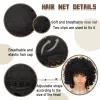 Wigs Short Curly Wigs for Black Women Soft Black Big Curly Wig with Bangs Afro Kinky Curls Heat Resistant Natural Synthetic Wig