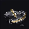 Retro Head Bracelet European and American Men's Hip Hop Punk Dragon Bone Bracelet Jewelry AB80