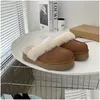 Water Shoes Designer Tasman Slippers Australia Platform Slipper Ug Tazz Australie Slides Fluffy Sheepskin Fur Real Leather Boots Class Dht7M