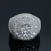 8 mm Moissanite pour hommes Iced Out Anneaux Femmes Sier Sier Anneau de mariage Bijoux de bijoux Pass Diamonds Tester