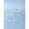 1pair carré de lunettes lumineuses anti-bleus