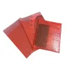 Mailers 100Pack Selfadhesive Envelope Red Bubble Packing Bags PE Antistatic Shockproof Packaging Bag Double Film Bubble Bag