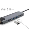 USB Hubs C à AddusB3.0ADDRJ45ADDDPD Adaptateur 5 dans 1 MTI Port Gigabit LAN Prise en charge 4K Aluminium Alloy Dock Station Station de chute de gamme COMPU OTK31