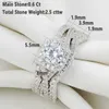 Cluster Rings Newshe 3 Pieces Solid 925 Sterling Silver Engagement Ring Set for Women Round Cut High Grade AAAAA CZ Wedding Bands L240402