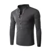 T-shirts pour hommes Men Polyester Top Slim Fit Stand Collar Pullor Shirt Soft Breathable Long Sleeve For Fall Spring Color