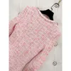 Mermaid Skirt Mini Women Frontes Pink Winter Winter O-Dile-Plaid Plaid Women Women Dresses حفل عشاء ارتداء الفساتين القصيرة FZ2404033