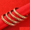 Bangle 4pcs Gold Color Africa المجوهرات الإثيوبية سوار دبي أساور للنساء هدايا إسقاط تسليم DHBL4