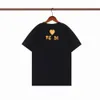 Дизайнерский роскошный FEN Classic 2023 Новая футболка с коротким рукавом Unisex Pure Cotton Roman Fashion Ins Casual Top