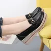 Slippers Spilt Leather Women Casual Shoes Designer Flat Platform Loafers for Women Wedge Sneakers Slip on Ladies Moccasins Zapatos Mujer