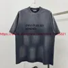 メンズTシャツ洗浄されたERDホールシャツメンズメンスレトロポケットティートップ特大Tシャツ