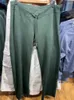 Frauenhose Freizeit Frauen Mode weiche Baumwoll -Kordelbreite Bein 2024 Sommer Vintage niedrige Taille Feste Farbe Frau Mujer