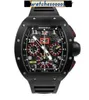 Regardez le mouvement suisse de qualité supérieure Regardez le cadran en céramique avec Diamond Sports Felipe Massa Flyback Chronograph Black Carbon RM011 Watchhb0g