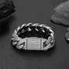 Entworfene Eistee 20mm Vierzeile 925 Sterling Silber Armband VVS Moissanit Diamant Blasen Kubanische Kettenarmband Personalisierte Männerschmuck Hip Hop Armband