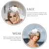 Bandanas Hair Ornaments Fascinators For Women The Flowers Headpiece Hat Veil Wedding Hats Bridal Headwear
