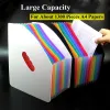 Fil A4 -filmappen Desktop ERECTABLE Expanding A4 Document Organizer 13 Pockets Multilayer Rainbow Solid för A4 Paper Notebook