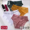 Women's Panties 2PCS/SET Womens Lace Underwear Transparent Sexy Underwear Low Waist Underwear Girls Underwear L-XXLL2404