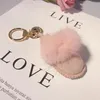 Luxury handmade mink slippers keychain simulation shoes bag pendant key chain immortal flower accessories pendant Llaveros 240320