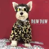 Habitant pour chiens veste de la veste de luxe Designer léopard imprimement des vêtements de chiot doux Chihuahua schnauzer pichet bichon west highland fur coat