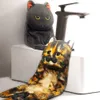 1PC Cute Cat Hand Towel Funny Hanging Washcloths Cat Face Towels Bathroom Kitchen Housewarming Towel Home Accessories