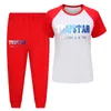 Baby Kids Clothes Sets Jungen Tracksanzuiten Kurzarm T -Shirts Hosen Pantation Pyjama Trap Girls Kinder Stars Kleidungsanzüge Jugend Kleinkind Tops Brief Outfits Tees Nachtwäsche