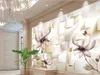 Bakgrundsbilder vägg väggmålning po tapet 3d stereoskopisk transparent mode blommor väggmålningar för vardagsrum