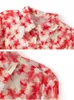 Women's Blouses BirdTree 19MM 90%Real Silk Elegant Shirt Women Long Sleeve Lapel Flower Printed OL Comute 2024 Spring T43355QC