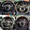 CARDAK Black Suede Car Steering Wheel Cover Steering Wheel Braid For Audi S3 A5 A7 RS7 S7 SQ5 S6 S5 RS5 S4 RS4 2012-2018