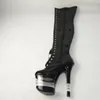 Scarpe da ballo sexy coscia alti stivali da 8 pollici piattaforma di moda femminile sopra il ginocchio da 20 cm pipa con tacco alto