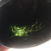 Te koppar tibetansk grön jade mugg med handtag och lock naturligt magnet sten hälsa tekopp äkta kaffe gongfu teaware
