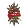 I fiori decorativi migliorano il tuo arredamento natalizio con una ghirlanda rustica con pineconi di plastica e set di rifiniture per vacanze a cordone farfalla