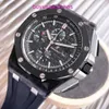 Orologio da polso casual AP Mens Royal Oak Offshore 26400AU AUTOMATICA ACCIAIO MECCANICO ACCIAIO DATA ORGHIO DELLA PASTO PANDA NERO 42 MM