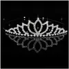 Tiaras Enfants and Crowns Bandband Kids Girls Bridal Crystal Crown Wedding Party Accessories Hair Bijoux Ornements Headpice Drop Dhccz